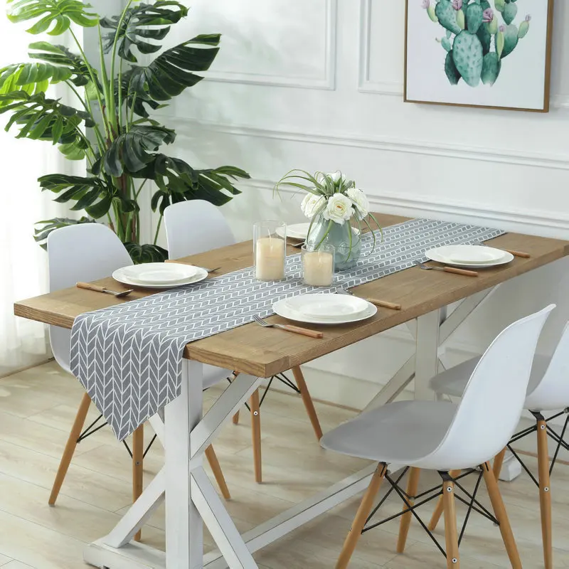 Высококачественный простой современный ветровой стол флаг для западного стола