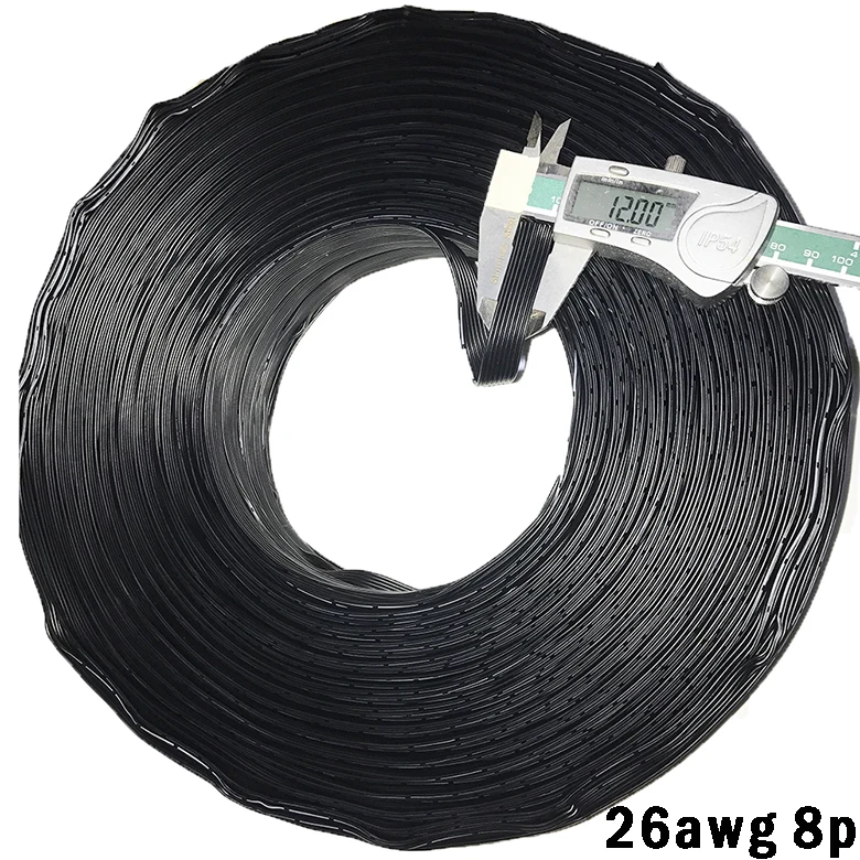 26AWG 3P 4P 8P специальный мягкий высокотемпературный силиконовый кабель Мягкий параллельный провод черный белый луженый медный провод Гибкая линия 10 м