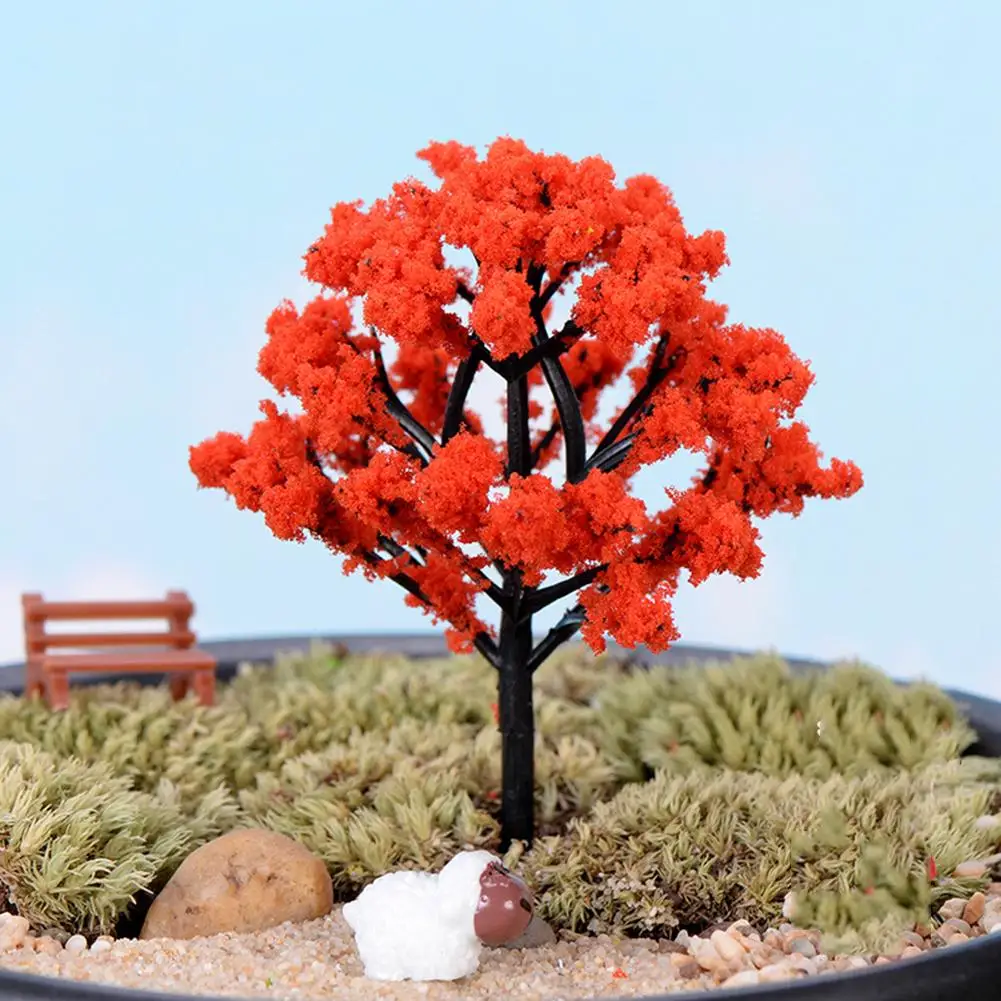 Искусственное растение ивовых деревьев миниатюрная фигурка сакуры микросад