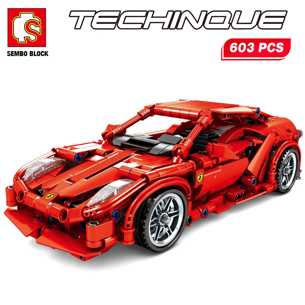 603 шт. строительные блоки Technic F1 супергоночный автомобиль совместимый с городским