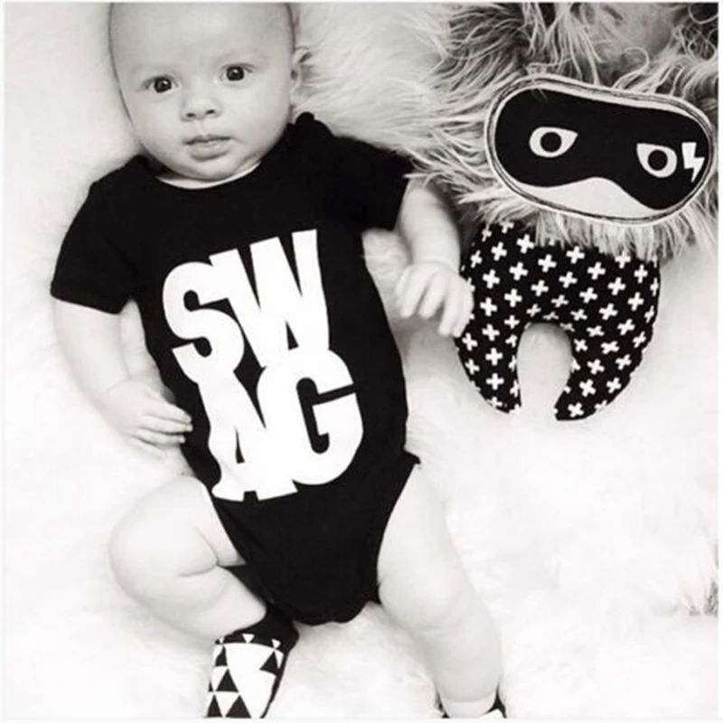 2017 г. Летний хлопковый комбинезон для маленьких мальчиков и девочек SWAG пляжный