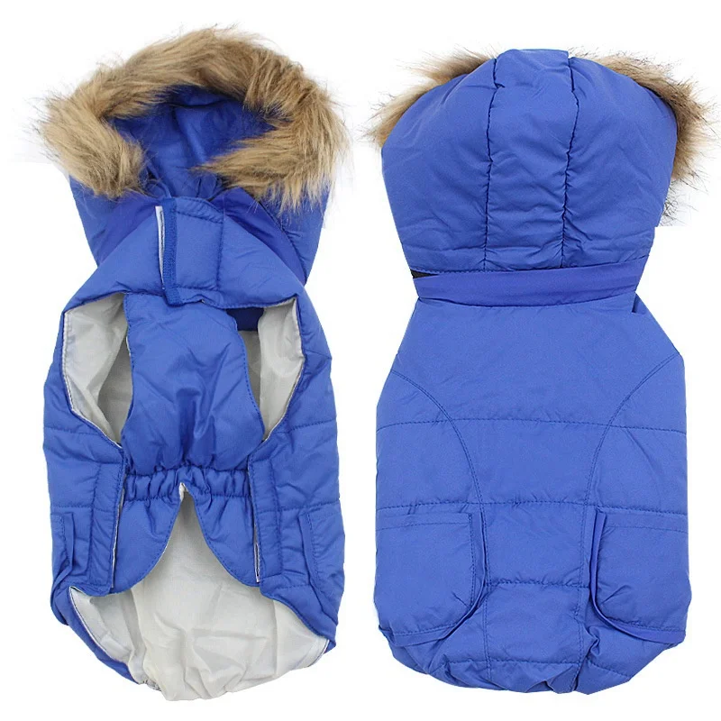 Зимнее пальто для маленькой собаки теплая куртка пуховик щенка одежда чихуахуа