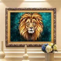 5d diamond painting full diamond lion head cartoon animal decoration painting diy cross stitch living room bedroom decor