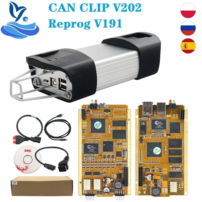 Автомобильный диагностический инструмент новейший V200 для Renault Can Clip Reprog OBD2 сканер