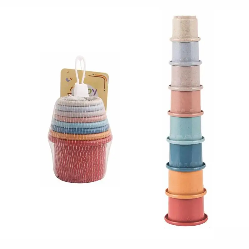 Children's Educational And Interesting Wheat Stalk Hourglass Stacking Cups Science Education Technology Bath Toy |
