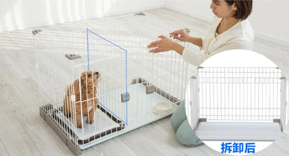 87x59x61 см двухдверная клетка для собак экологически чистый забор с колесами