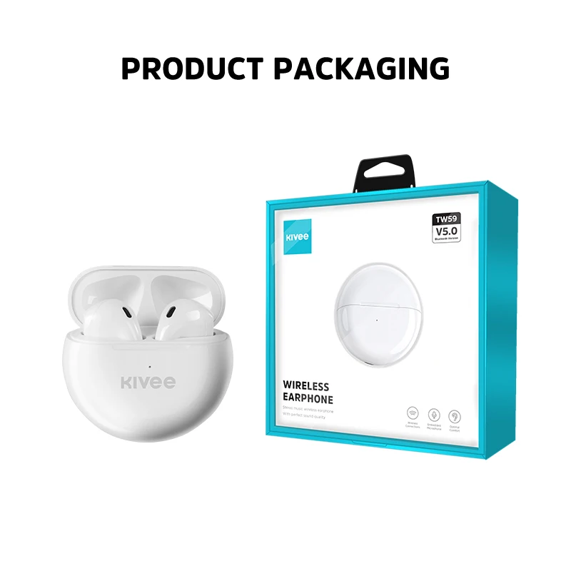 

New TW59 TWS Bluetooth Earphone Pods Stereo Sports Sound Earbuds HD Noise Reduction Earphones Wireless With Mic For Smart Phone