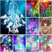 5d diy round diamond painting dream wind chime dream catcher home decoration rhinestone embroidery mosaic home decoration gift