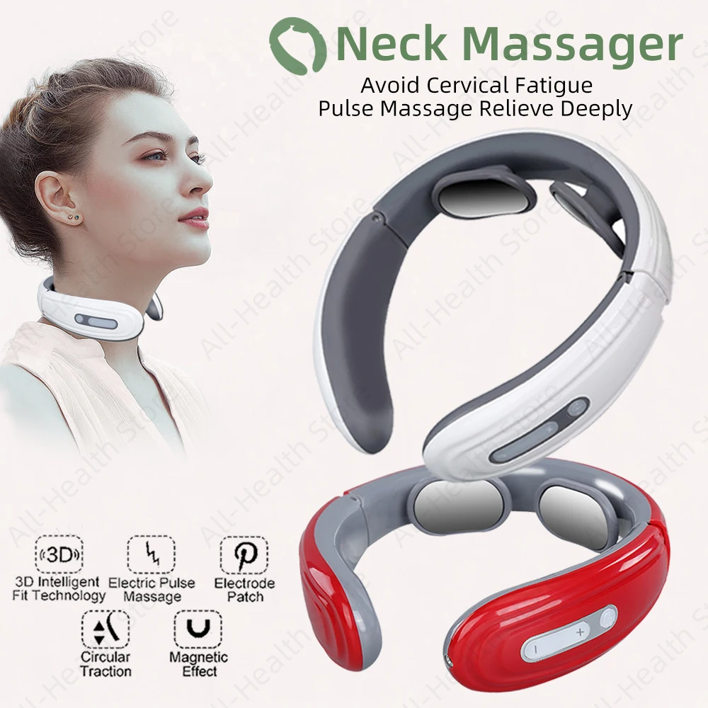 Массажер для шеи и спины Электрический массажер шейного отдела низкочастотный