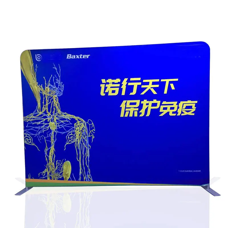 Straight Shape Trade Show Exhibition equipment Tension Fabric Display Stand Wall with Printing | Дом и сад