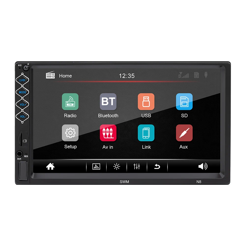 MP5 плеер Автомобильный стерео 7 дюймовый сенсорный экран Bluetooth FM радио приемник