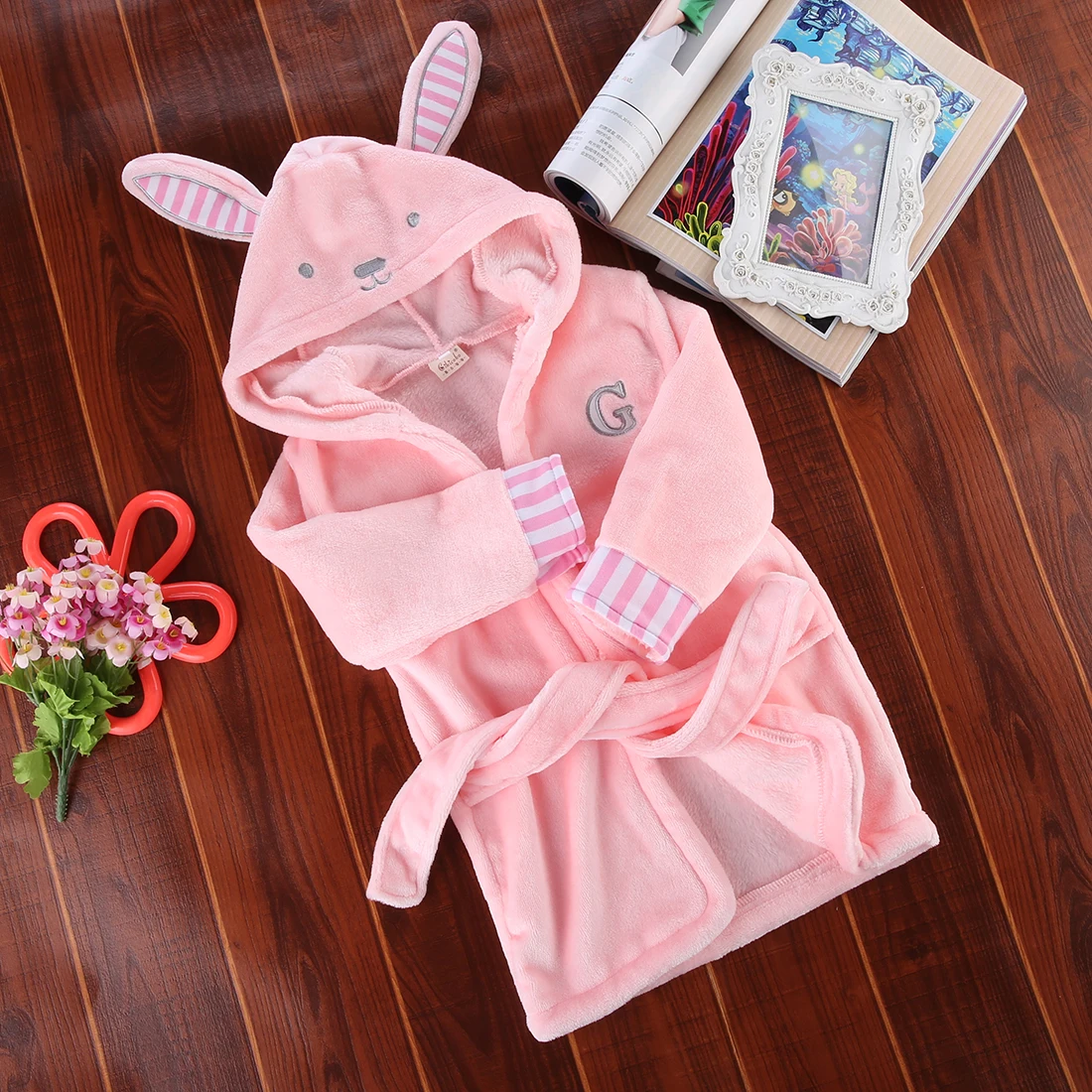 Pudcoco Детский банный халат От 6 месяцев до 5 лет для маленьких мальчиков и девочек с