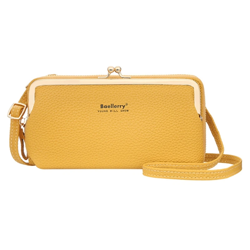 

Women PU Leather Clutch Long Wallet Credit Card Holder Shoulder Bag Coin Purse Business Handbag Large Capacity Zipper Bag