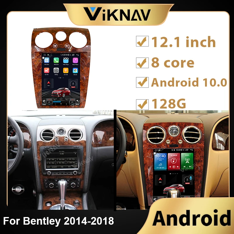 

Автомагнитола на Android, стерео, DVD, мультимедийный плеер для Bentley 2014, 2015, 2016, 2017, 2018, автомобильный Головной блок с GPS-навигацией 12,1 дюйма