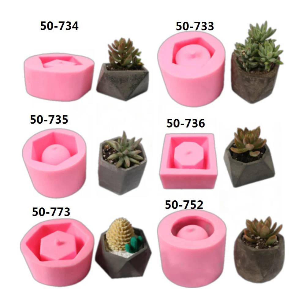 DIY силиконовые формы для бетона цветочный горшок сочные горшки растений ваза