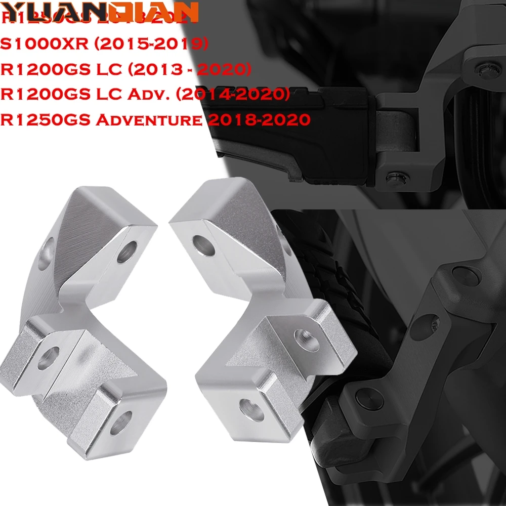 

Для BMW R1250GS R1200GS LC ADV S1000XR мотоцикла с ЧПУ пассажирская подставка для ног переезд R 1200 1250 GS Приключения задняя подставка колышки
