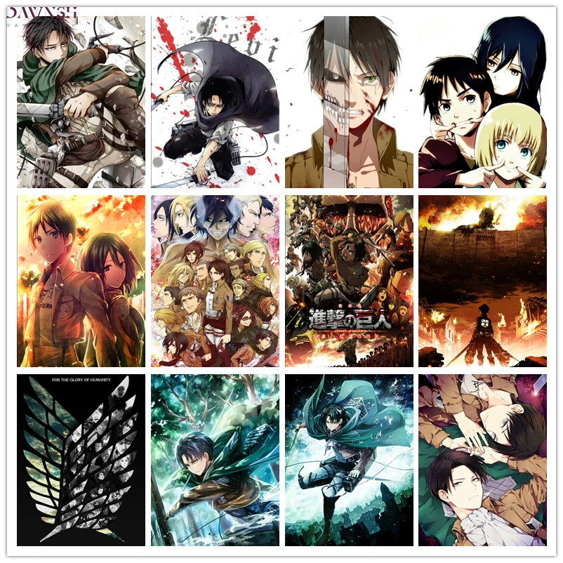 Набор для алмазной вышивки 5D сделай сам мозаика ручной работы аниме атака на