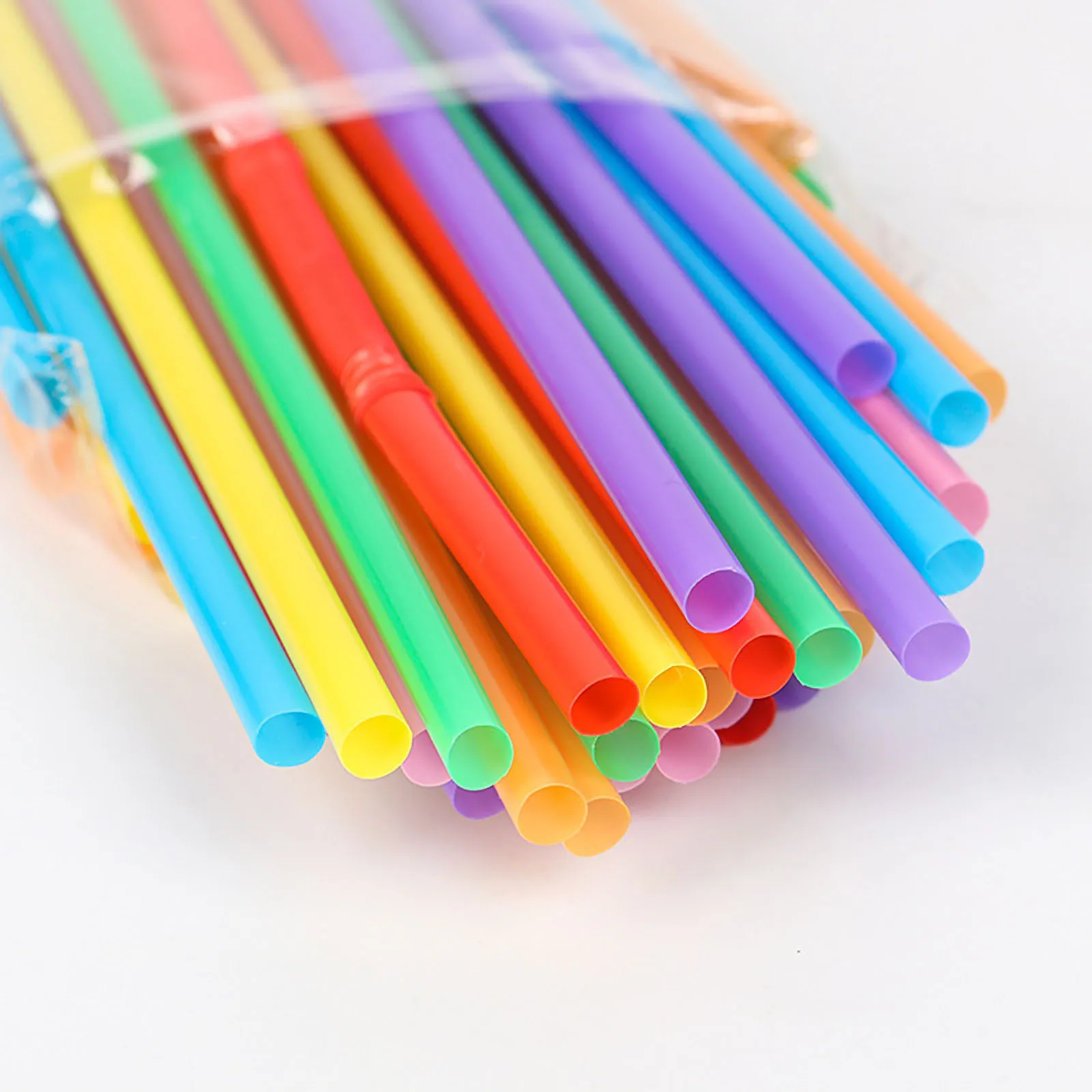 

Multicolor Disposable Plastic Straws Flexible Straws For Cocktail Party Supplies Lengthen Bendable Juice Drink Straw 100pcs #7