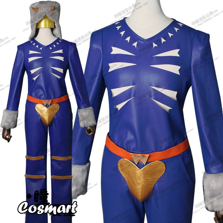 

Anime JOJO'S BIZARRE ADVENTURE The Sixth Weather Report PU Blue Uniform Cosplay Costume Halloween Suit For Women Outfit New 2020