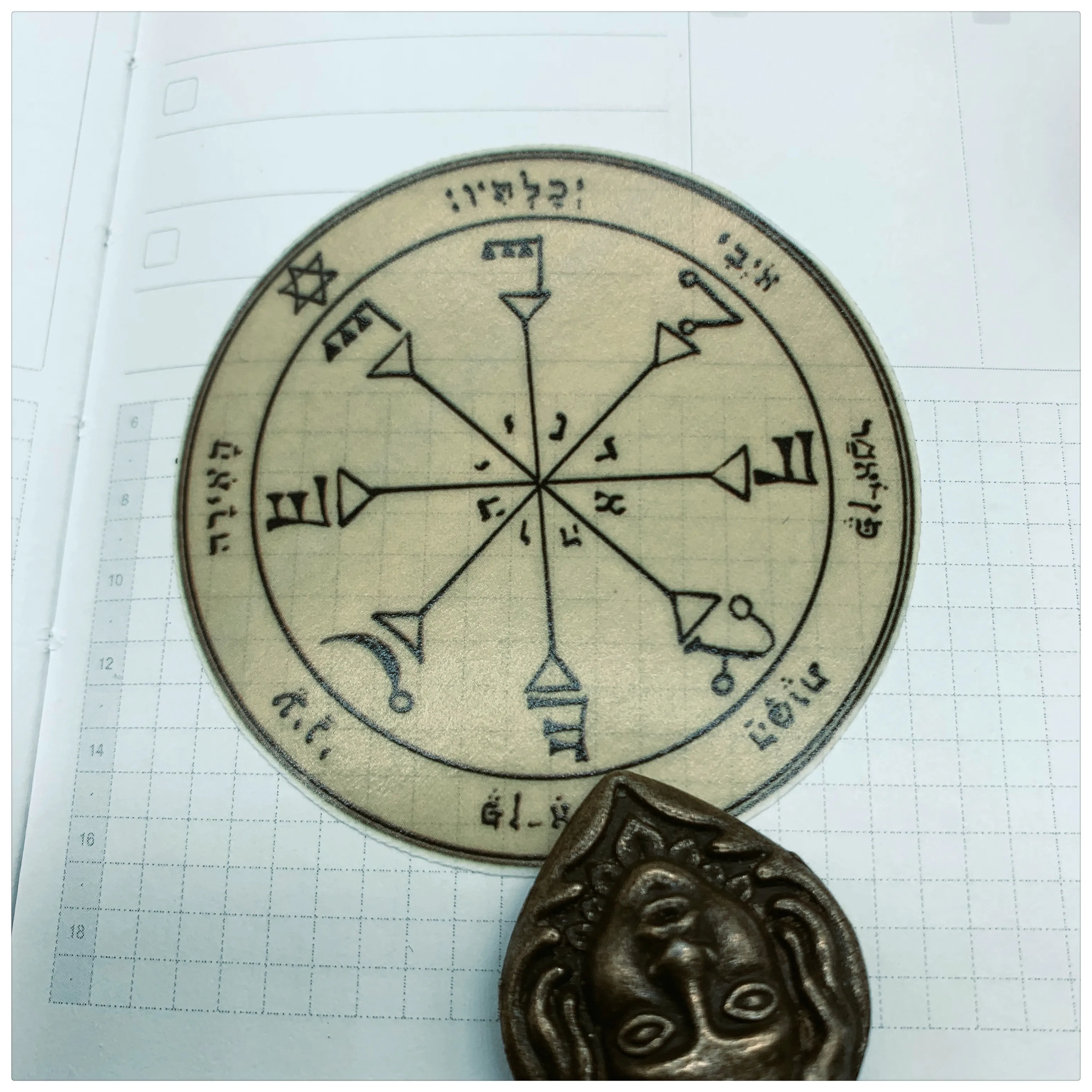 18 шт./упак. винтажные 14 века черные Волшебные Соломоновы ключи наклейка сделай