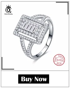 ORSA JEWELS женское серебряное кольцо из натуральной 925 пробы, 4 цвета, AAA кубический циркон, набор Зубцов, женское модное ювелирное изделие для вечеринки SR58