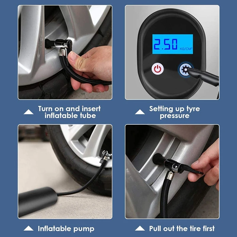 Precio Bomba De Compresor De Aire Portátil, Compresor De Aire Automático Inalámbrico, Inflador De Neumáticos De Bicicleta Y Coche