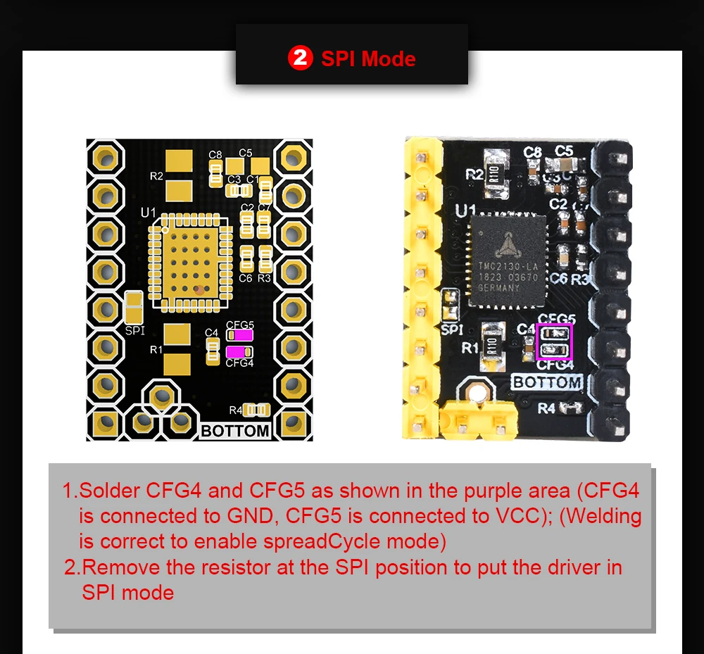 3d принтер драйвер TMC2130 V3.0 шаговый двигатель бесшумный драйвер StepStick SPI драйвер бесшумный Reprap MKS GEN L V1.4 для SKR V1.3
