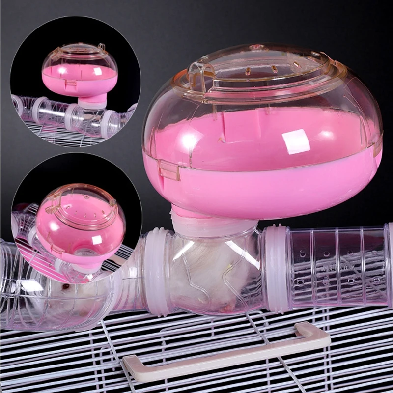 

New Hamster Bath House Plastic Mini Small Animal Bath Container Pet Mouse Chinchilla Ferrets Squirrel Hamster Bathroom Supplies