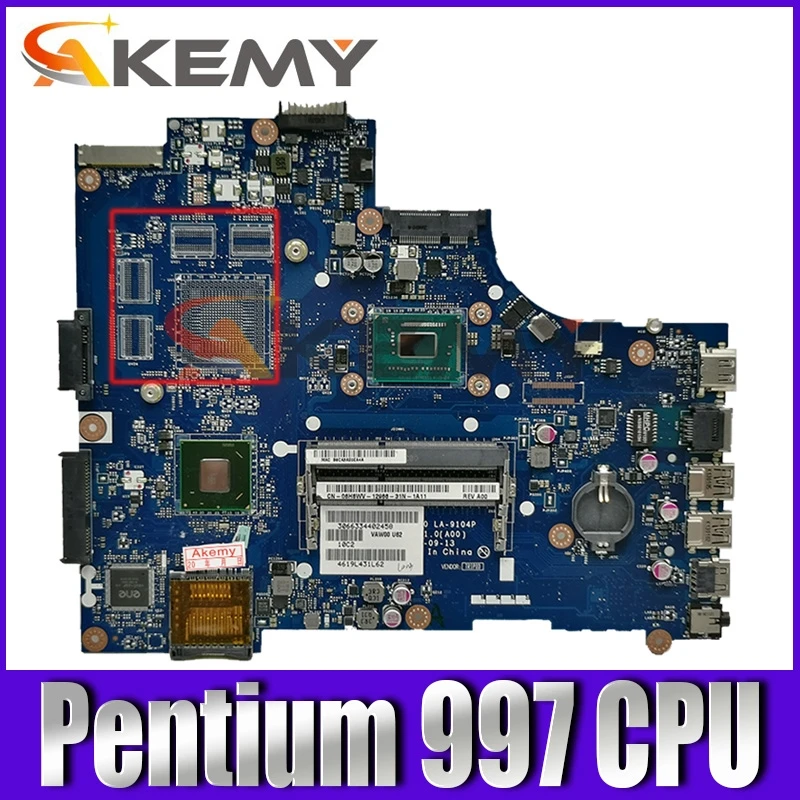 

Оригинальная материнская плата для ноутбука DELL Inspiron 3521 Core SR0V5 Pentium 997 материнская плата LA-9104P CN-0YN8TC 0YN8TC