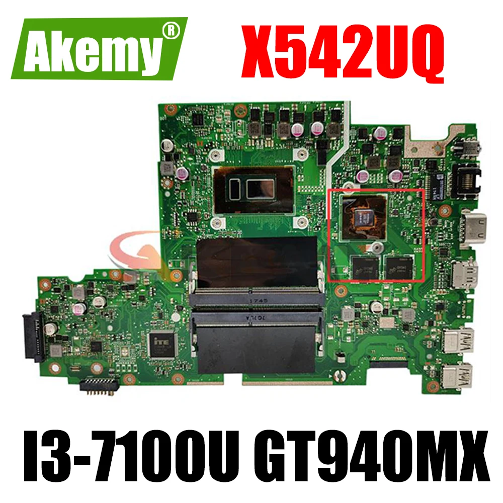

Материнская плата X542UF для ASUS X542UR X542UQ X542UN A580U материнская плата для ноутбуков I3-7100U CPU GT940MX-2G оригинальный тест