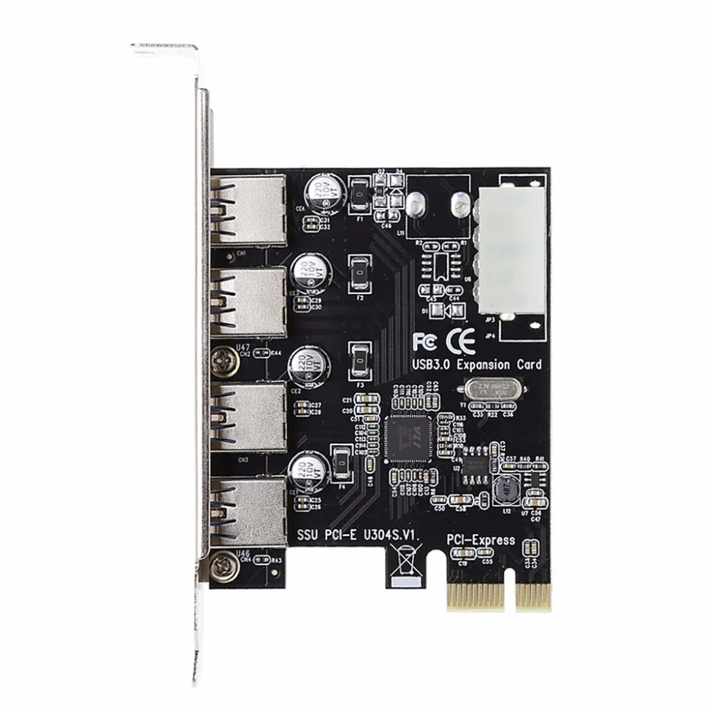 4 порта PCI E к USB 3 0 концентратор Express адаптер расширения карты 5 Гбит/с скорость для