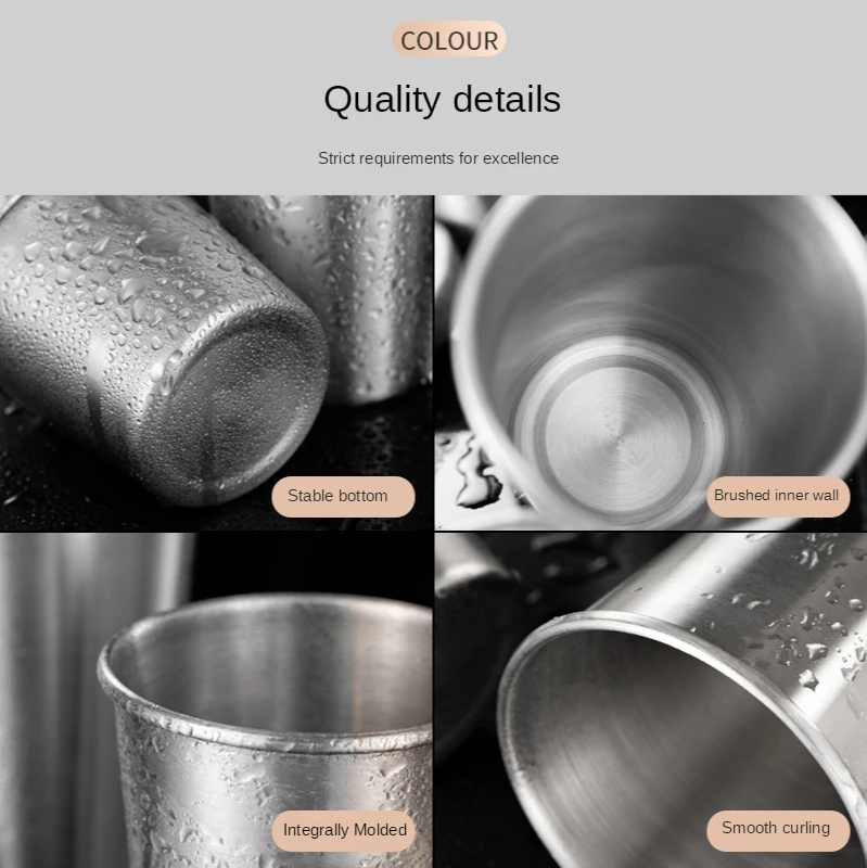 

Stainless Steel Beer Mug Bubble Tea Cup Wine Tumbler Cold Cups Milk Cup Water Cups Coffee Tumbler Bubble Tea Cup Cereal Cup