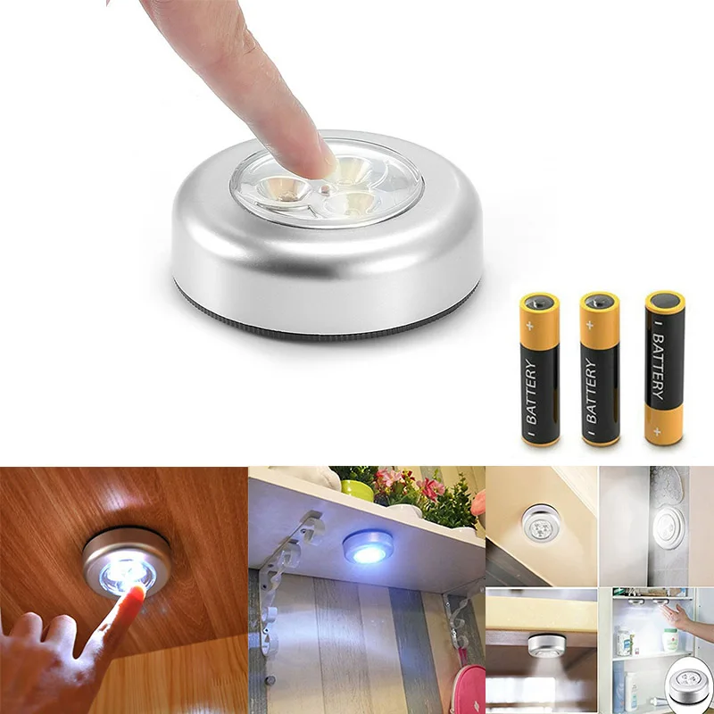 Светодиодный сенсорный светильник для шкафа s питание от аккумулятора 3