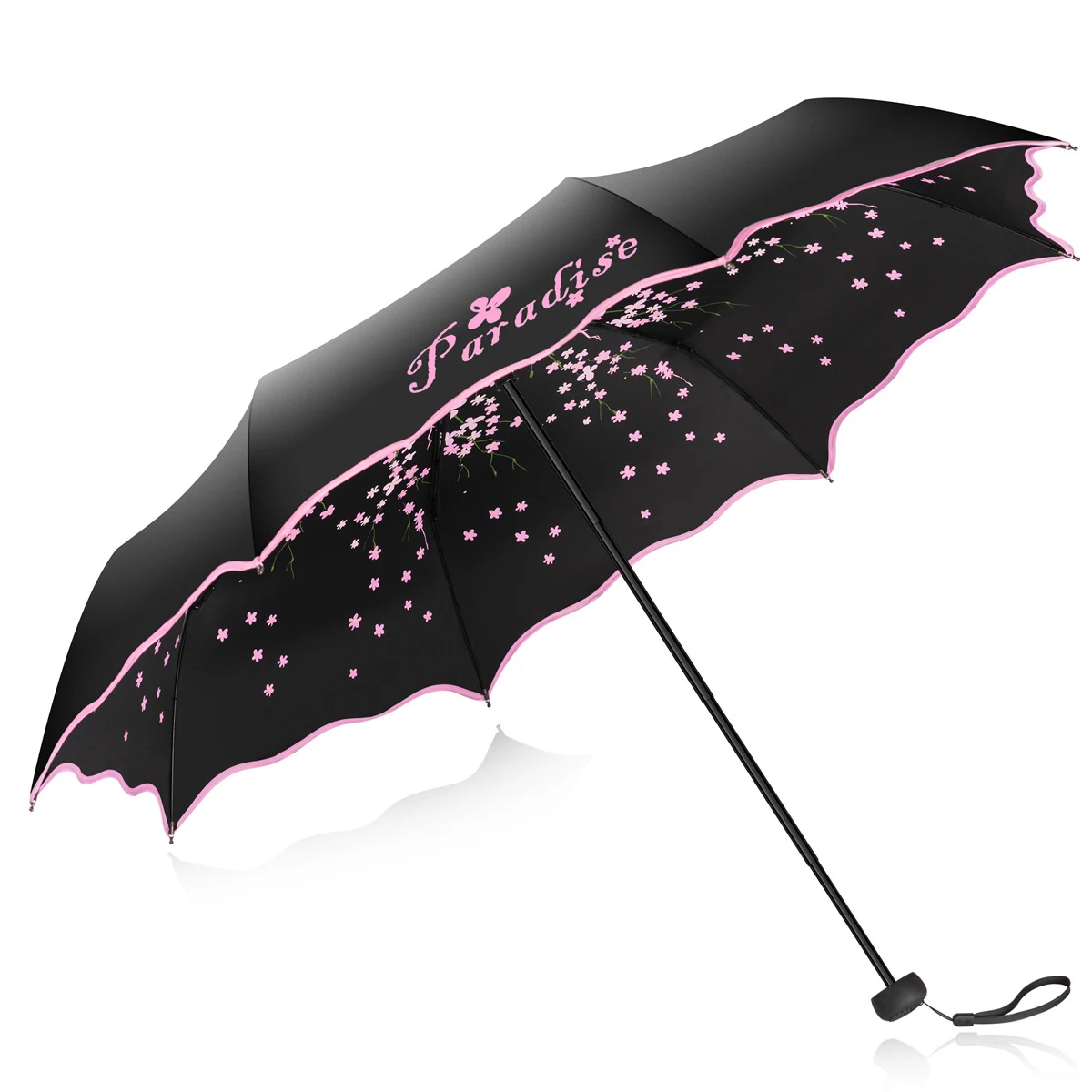 Зонт женский с принтом не автоматический зонтик защитой от ветра солнца и дождя