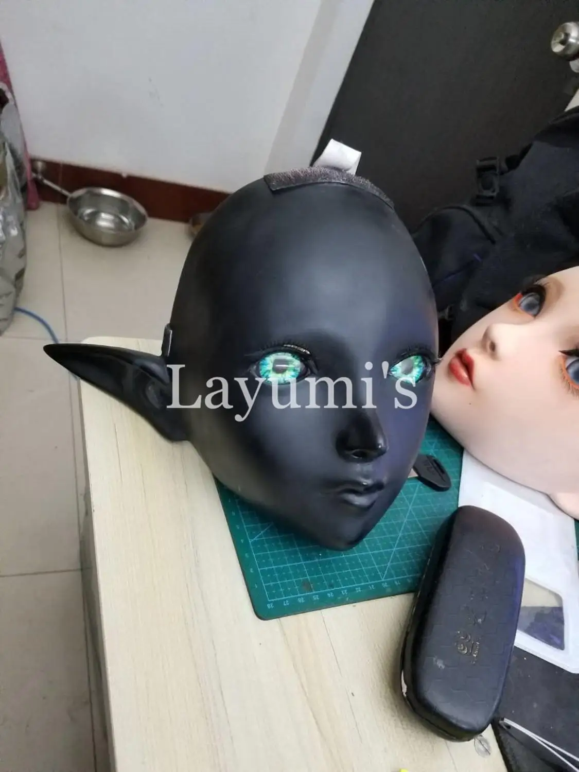 

(JW-Mask17) Kigurumi Transsexuals Beauty Makeup Cosplay Silicone Half Head Mask Anime Kigurumi Masks Crossdresser BJD Doll