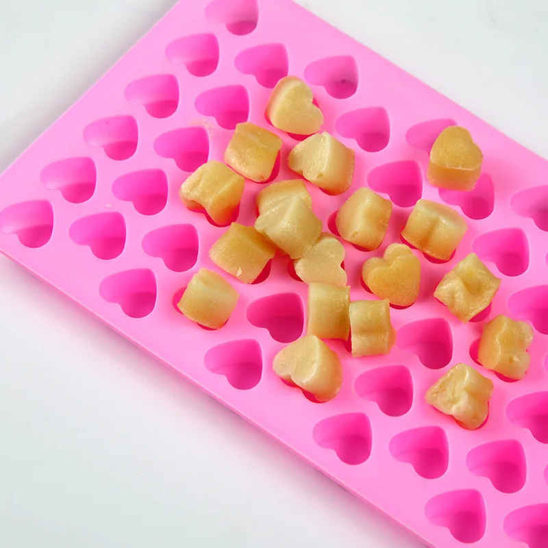 

Silicone 55 Even Small Heart Mold Chocolate Mousse Cake Donut Ice Cube Fondant Cookies Mould Cake Decorating Kitchen Accessories