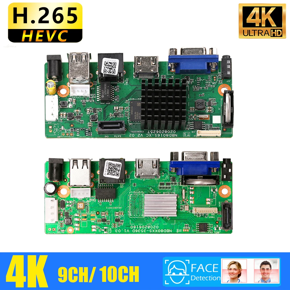 Сетевой видеорегистратор CCTV 9 каналов 10 4K NVR H.265 5 Мп 8 HDMI выход поддержка