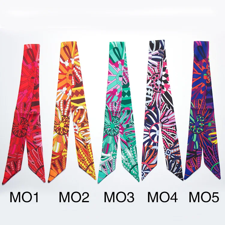 

Silk Scarf 5*100cm Design Scarfs Color Matching Ties Fashion Head Scarves Brand Handle Bag Ribbons Summer Small Long Scarves