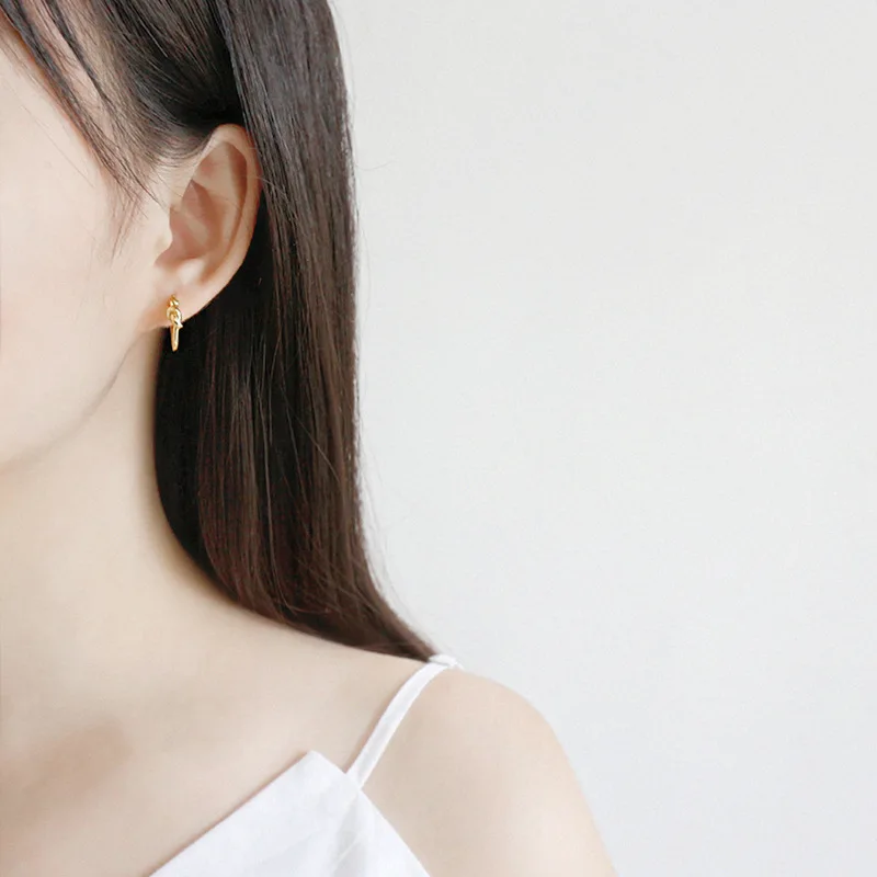 Женские серьги кольца из серебра 925 пробы с узлом|Серьги-кольца| |