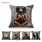 Black King Африканский человек искусство африканская королева абстрактная масляная живопись Импрессионизм Домашняя Декоративная Подушка Чехол для дивана льняная наволочка
