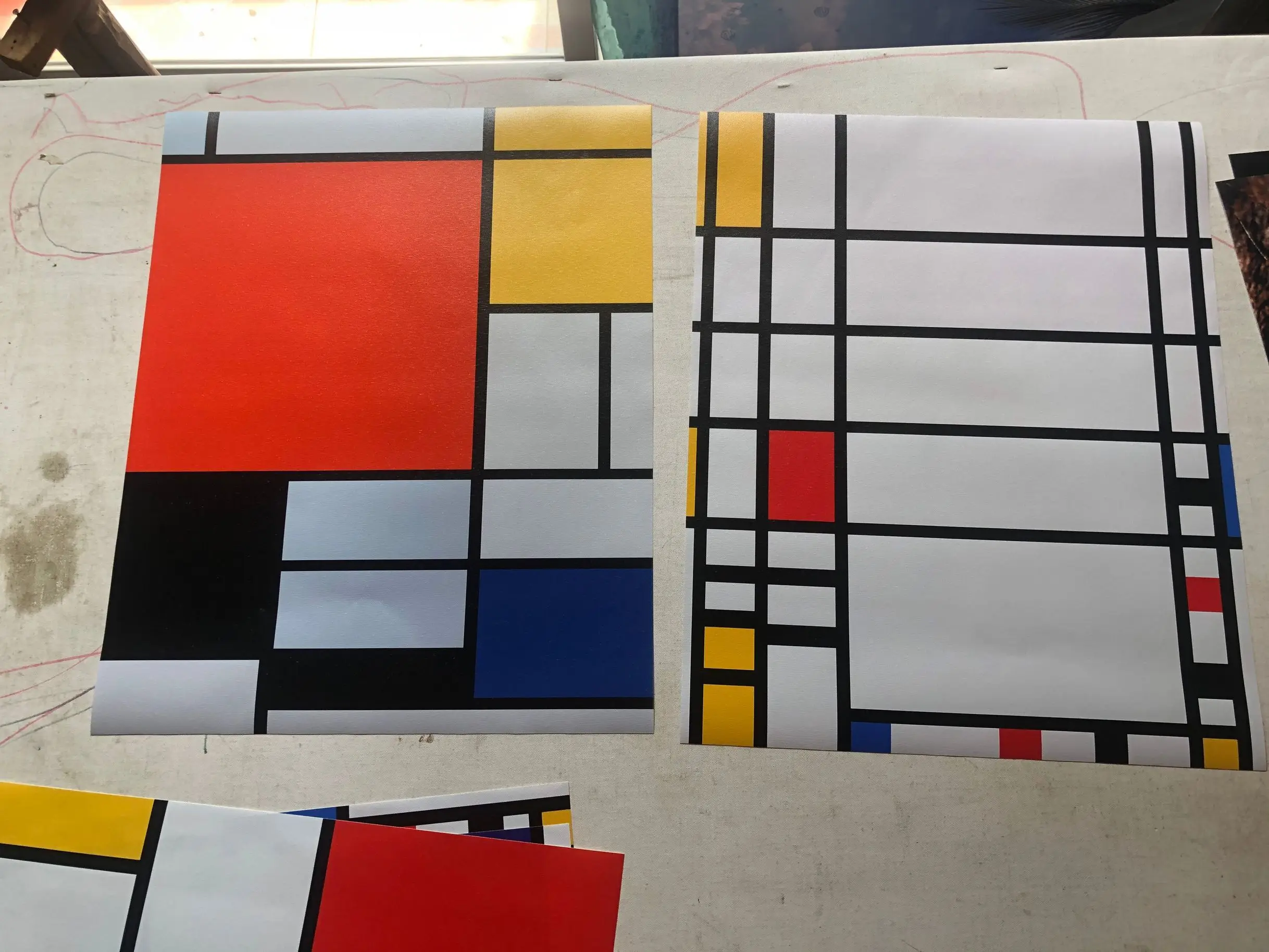 Mondrian цветной блок абстрактный стиль печать на холсте живопись искусство