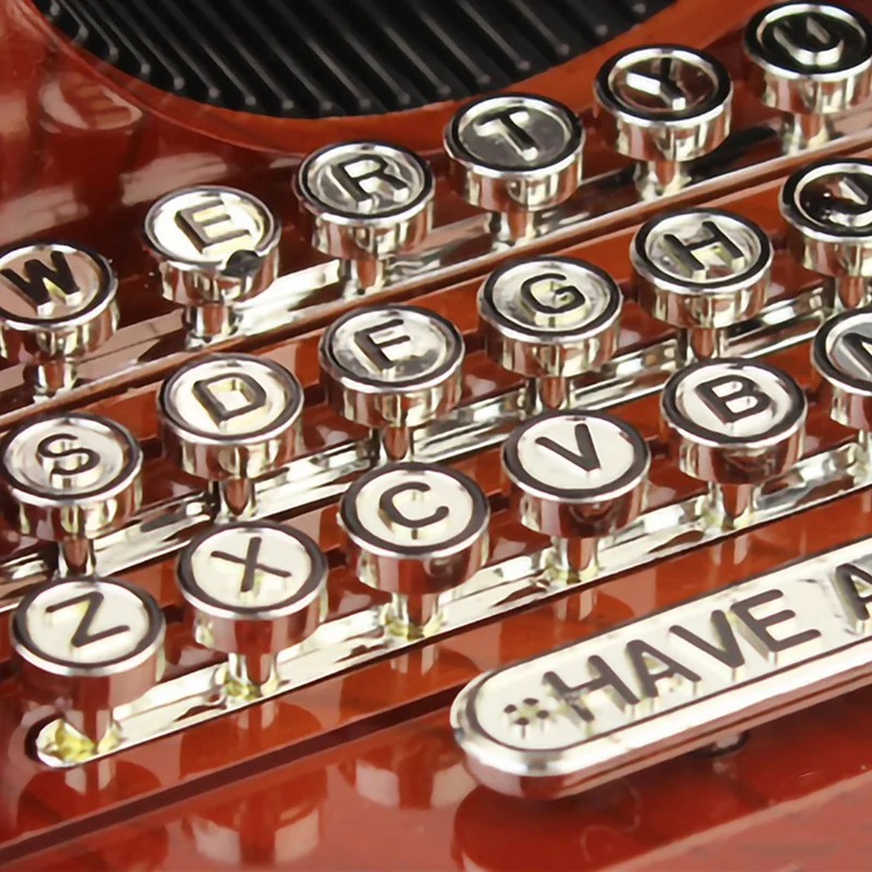 

Home Retro Vintage Typewriter Music Box For Home Room Office Mechanical Decoration Kids Retro Music Box