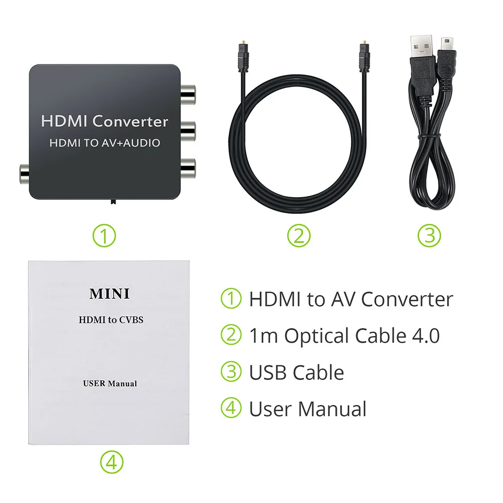 HDMI/AV-конвертер USB-Карта видеозахвата 1080p поддержка NTSC и PAL композитного