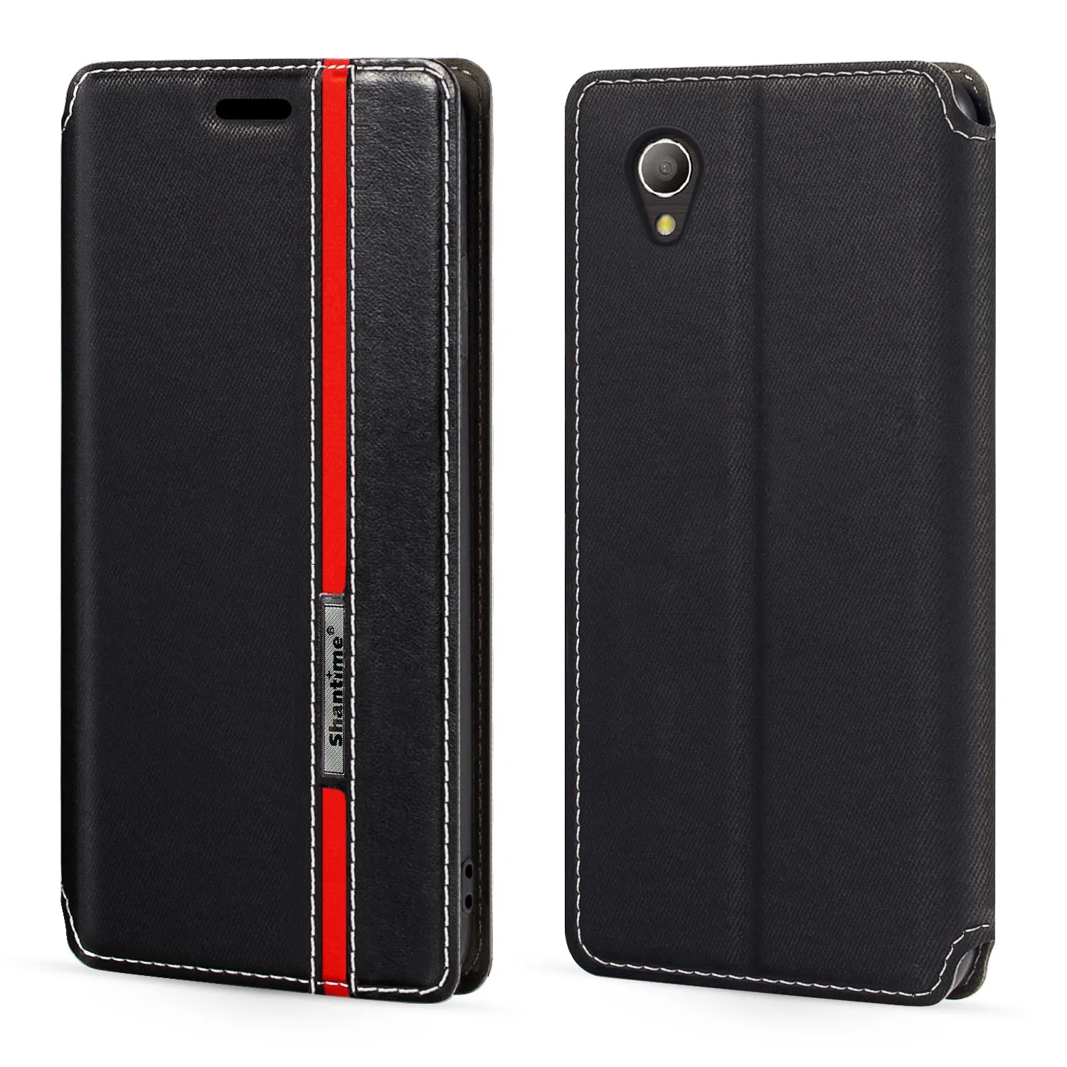 

Модный разноцветный кожаный чехол-книжка с магнитной застежкой и отделением для карт для Vodafone Smart E9 5,0 дюйма