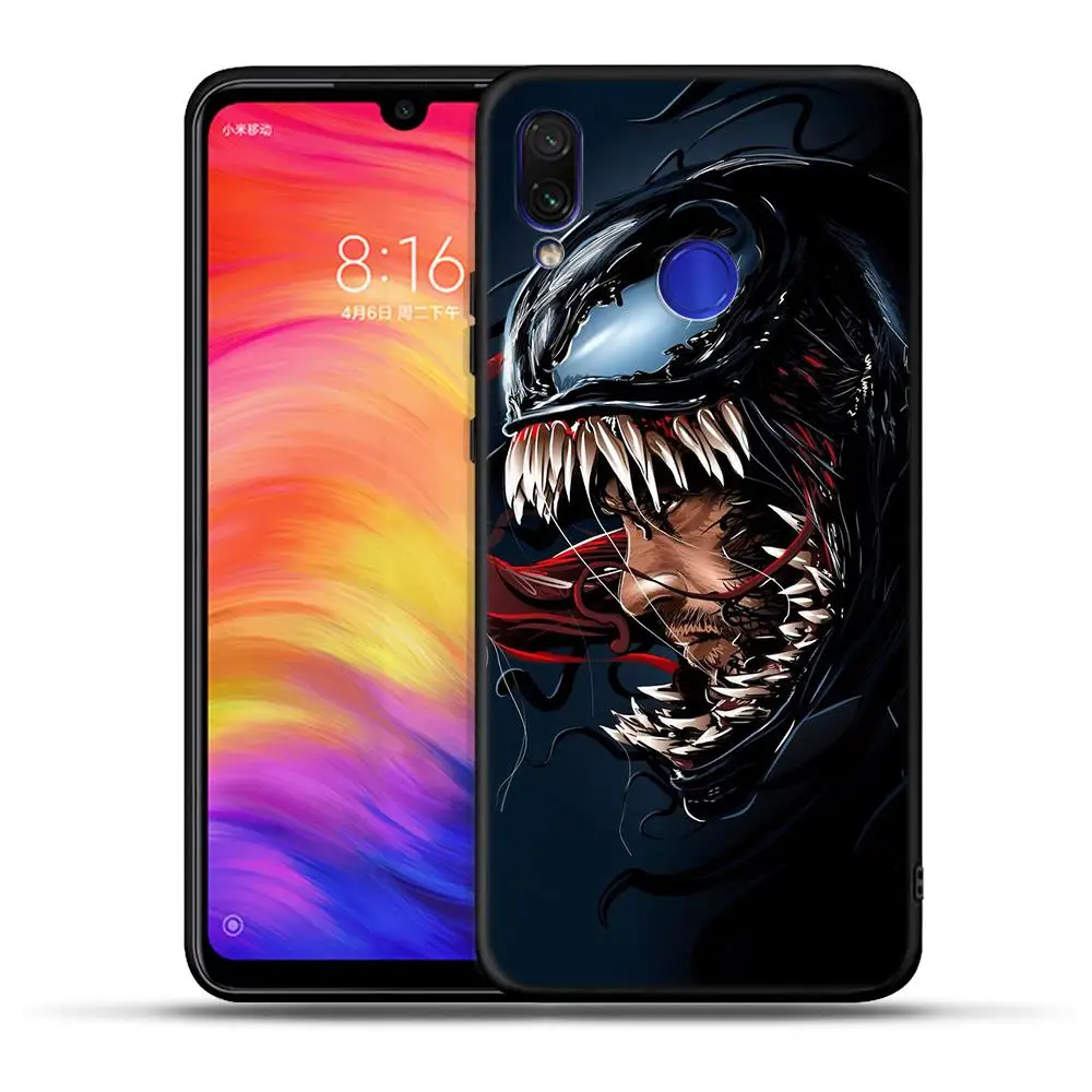 Venom чехол для Xiaomi Redmi 4x 4A Pro 5 6 7 Pro Plus Note 3 4 5 6 7 X премьер-профессионал K20 Pro Мягкая Силиконовая обложка чехол Fundas