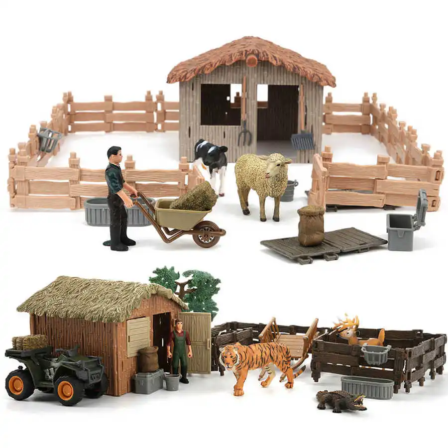 Имитация фигурки животных на ферме модель сцены украшения для рабочего стола