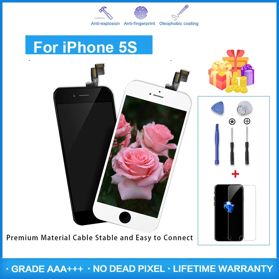 телефон дисплей айфон ЖК экран iphone 5S 5C 6 6S на Plus 5s 5c Pantala для экрана iPhone LCD|Экраны
