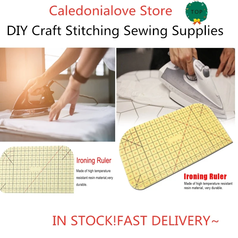 

DIY High Temperature Resistant Ironing Ruler Measuring Device Resin Art Patchwork Tailor Stitching Sewing Craft Tool