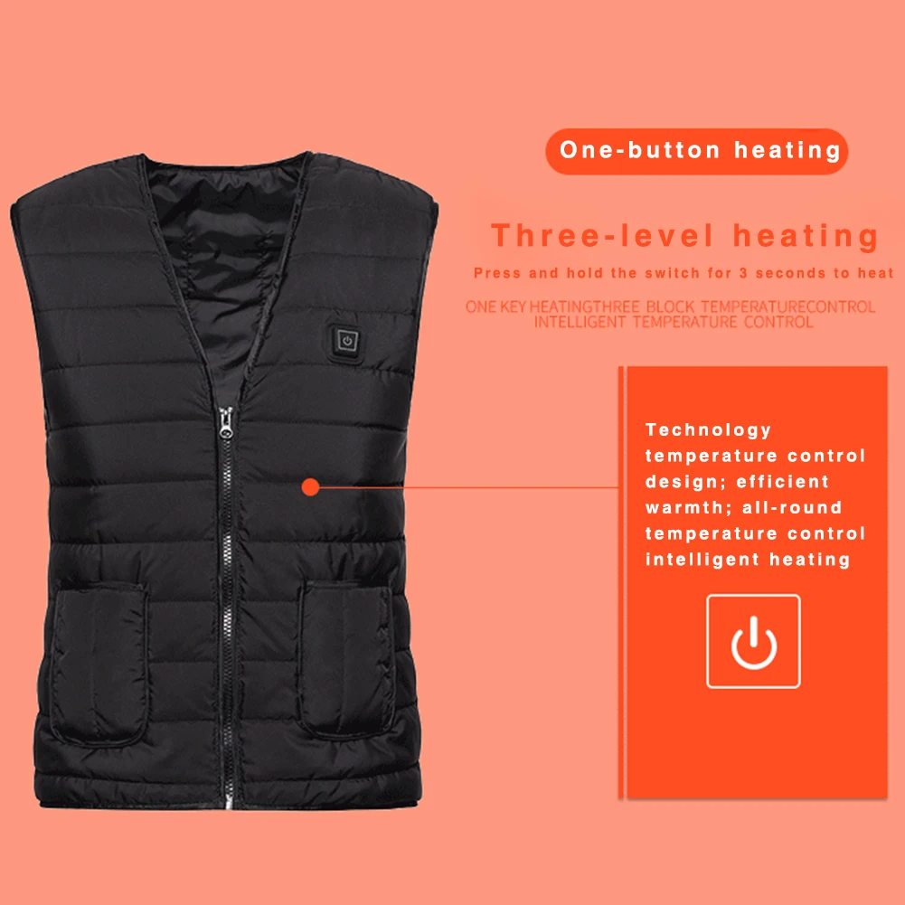 New Winter Motorcycle Motocross Gear Body Armor Vest Heating Warm Washable USB Temperature Adjustable Heated Protector | Автомобили и
