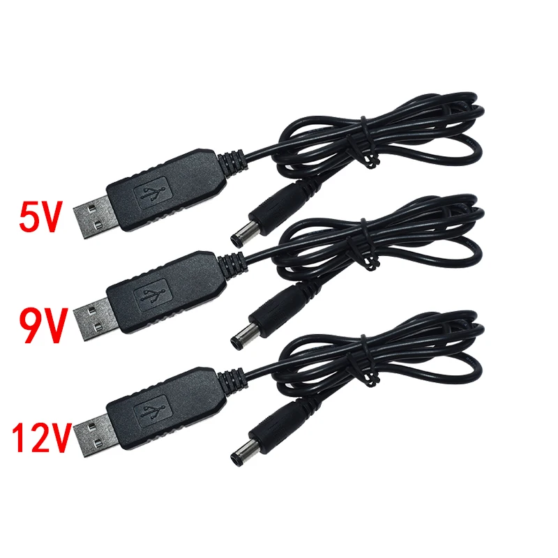 Кабель-адаптер USB 5 в постоянного тока 9 В/12 В 2 1x5 мм штекер | Электронные компоненты